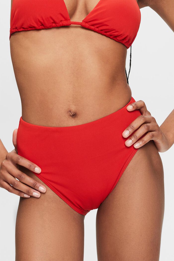 Bikinitrusser med mellemhøj talje, DARK RED, detail image number 2