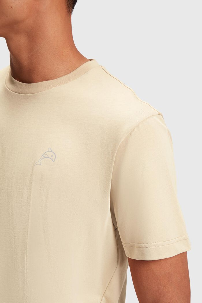 T-shirt med delfinmærke, SAND, detail image number 2