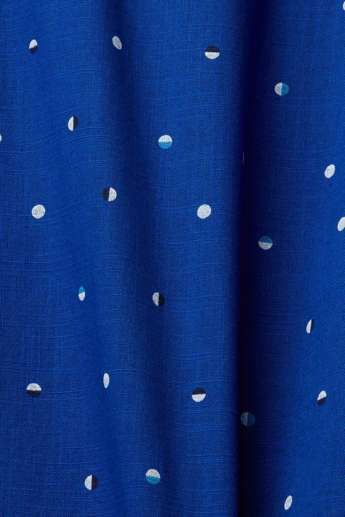 Skjorte i slub-bomuld med måneprikket mønster, INK, detail image number 4