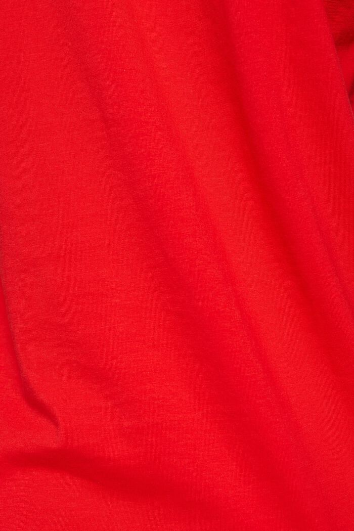 T-shirt med logoprint, økologisk bomuld, ORANGE RED, detail image number 4