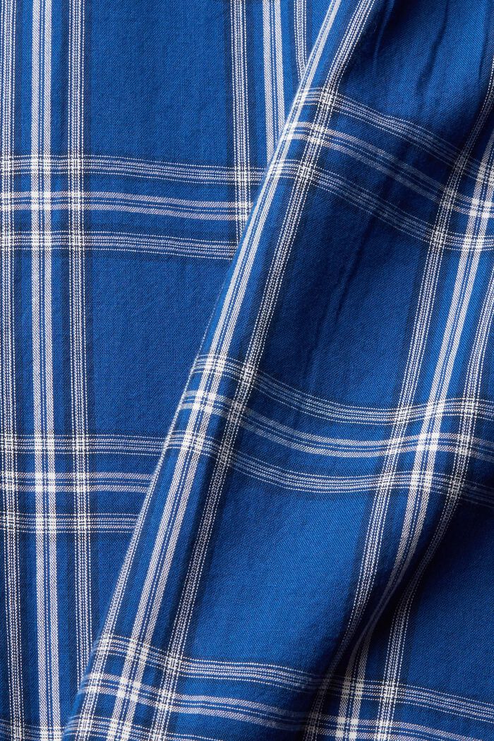 Ternet skjortebluse med button down-krave, BLUE, detail image number 1