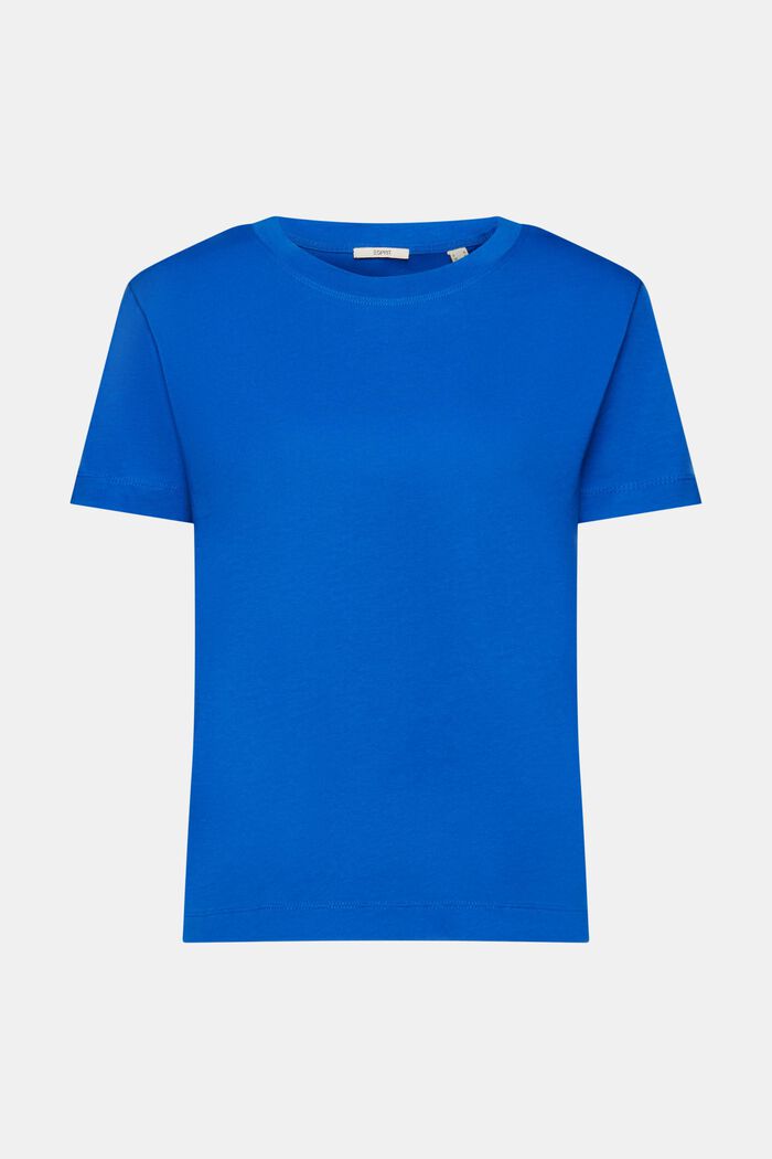 T-shirt i bomuld med rund hals, BLUE, detail image number 6