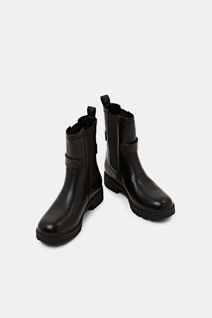 Chelsea støvler i vegansk læder med spændedetalje, BLACK, detail image number 6