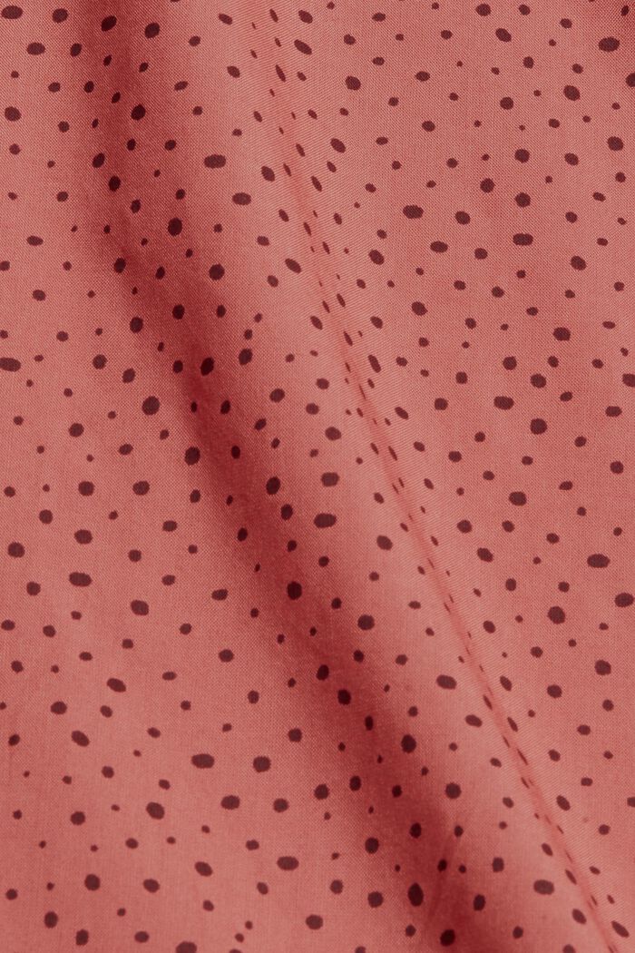 Henley-bluse med print ECOVERO™, CORAL, detail image number 4