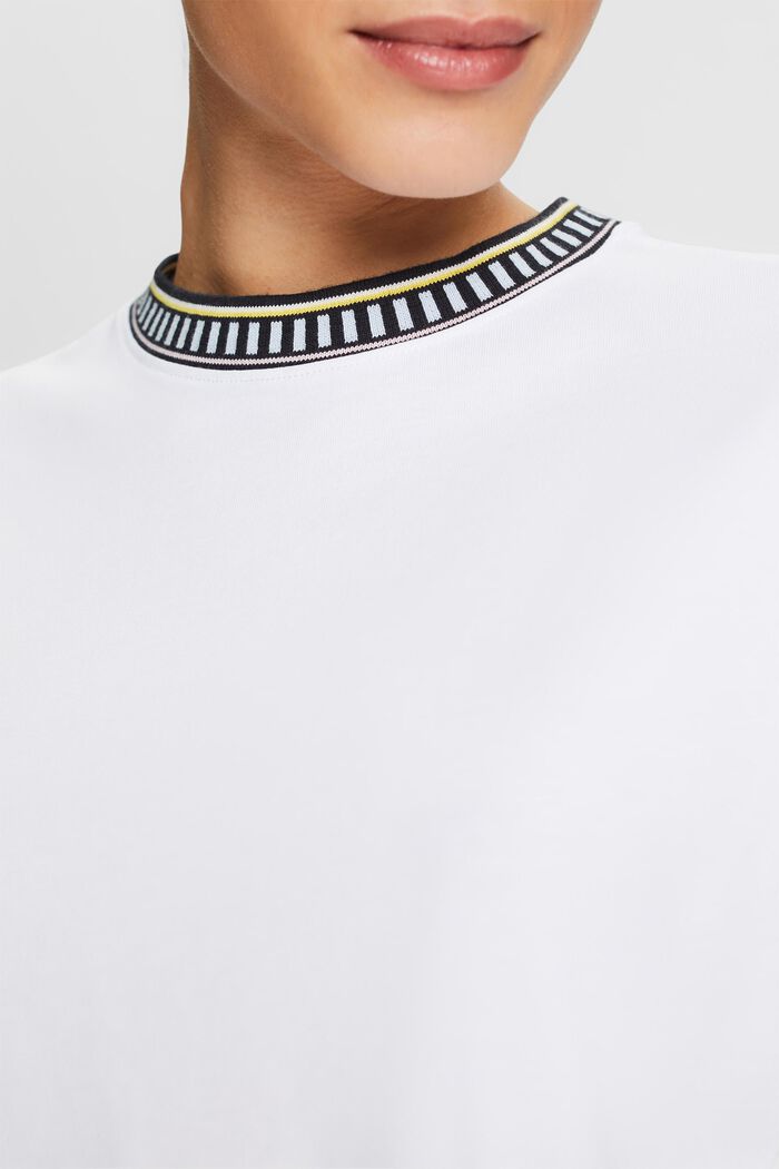 T-shirt med rund hals, WHITE, detail image number 2