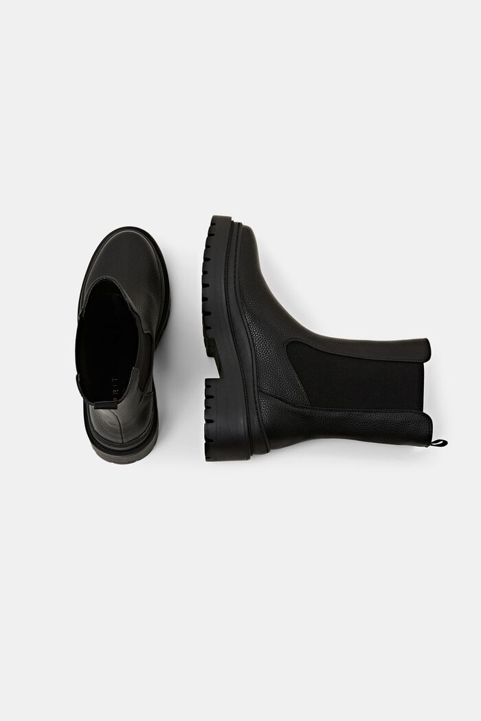 Chunky støvler i imiteret læder, BLACK, detail image number 5