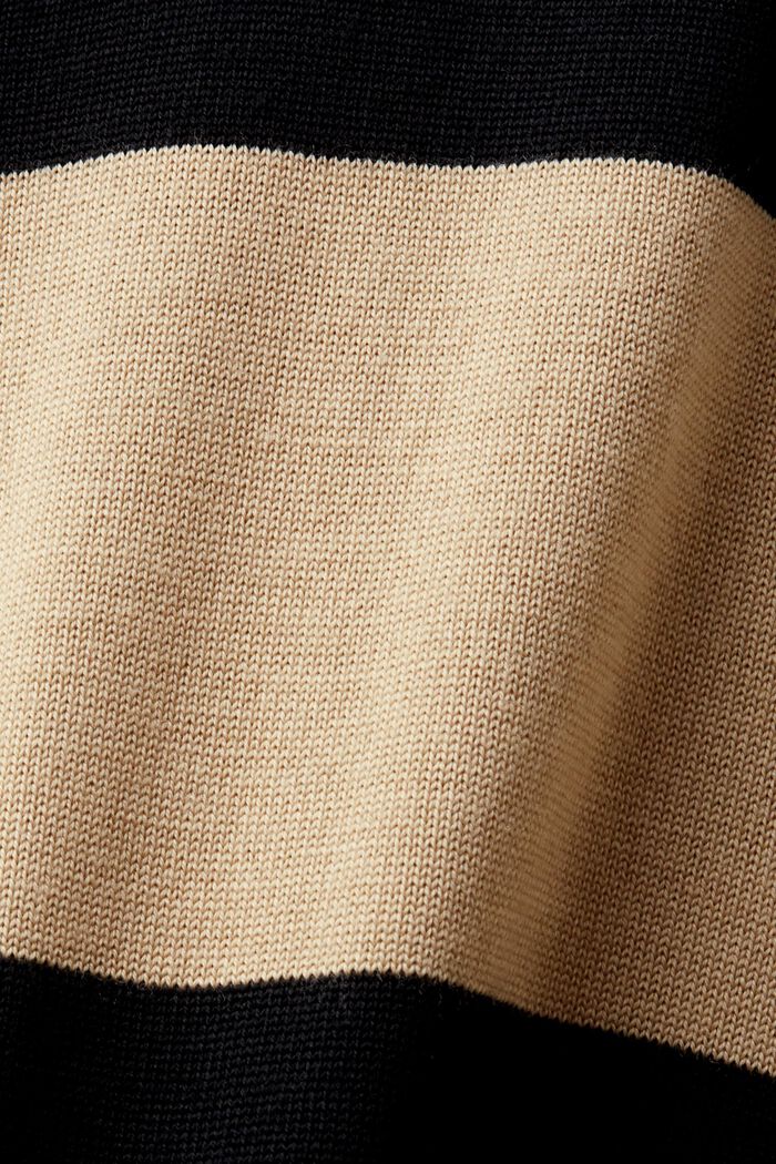 Sømløs pullover i uld med striber, BEIGE, detail image number 4
