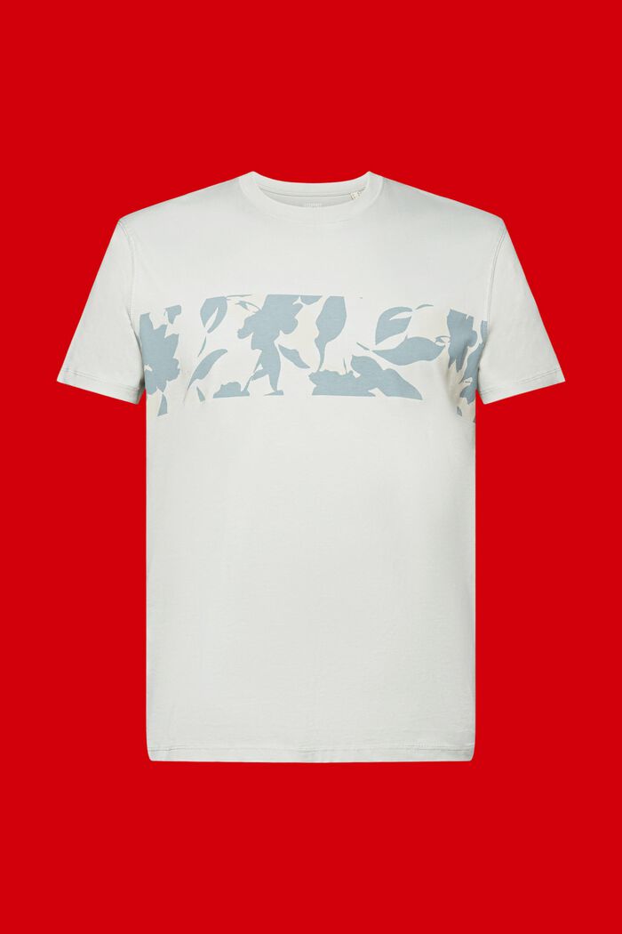 T-shirt med frontprint, 100 % bomuld, LIGHT GUNMETAL, detail image number 6