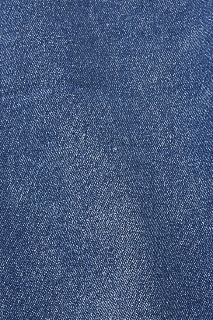 Boyfriend-jeans med høj talje og rip-detaljer, BLUE DARK WASHED, detail image number 5