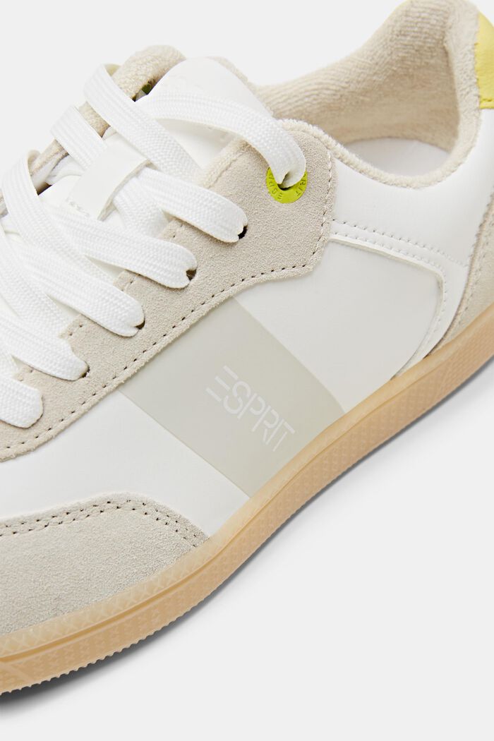 Sneakers i materialemiks, PASTEL YELLOW, detail image number 3