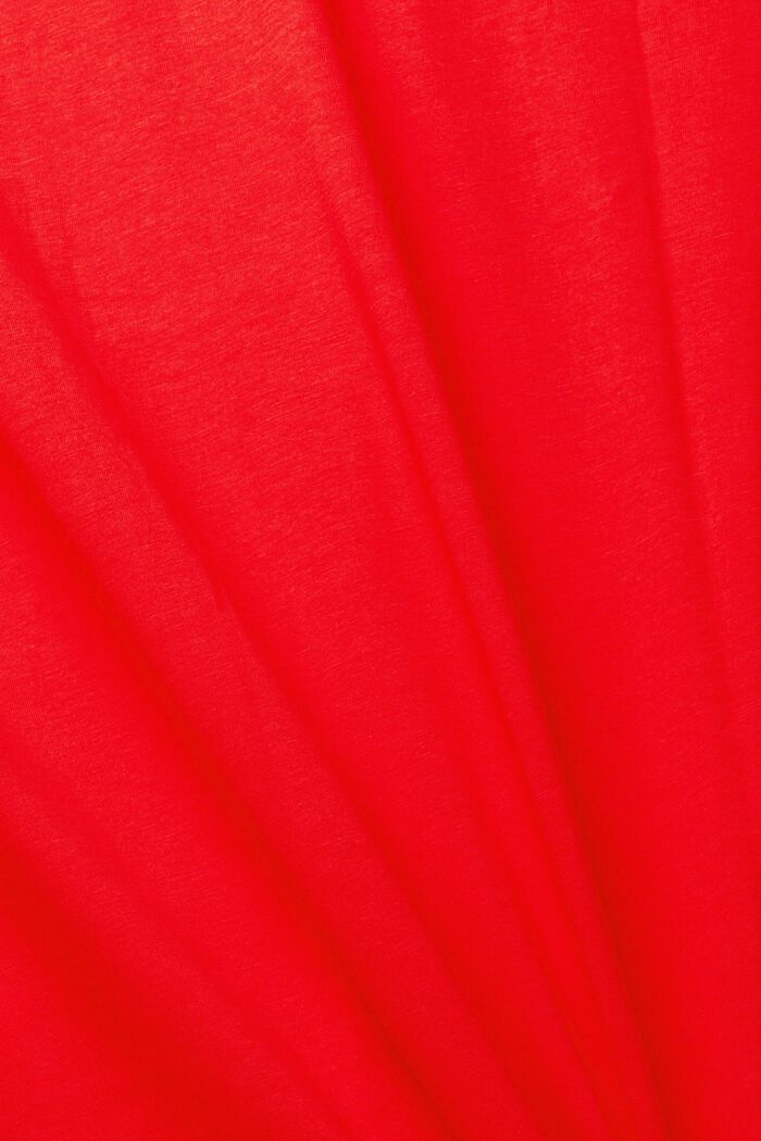 T-shirt i bæredygtig bomuld med V-hals, RED, detail image number 1