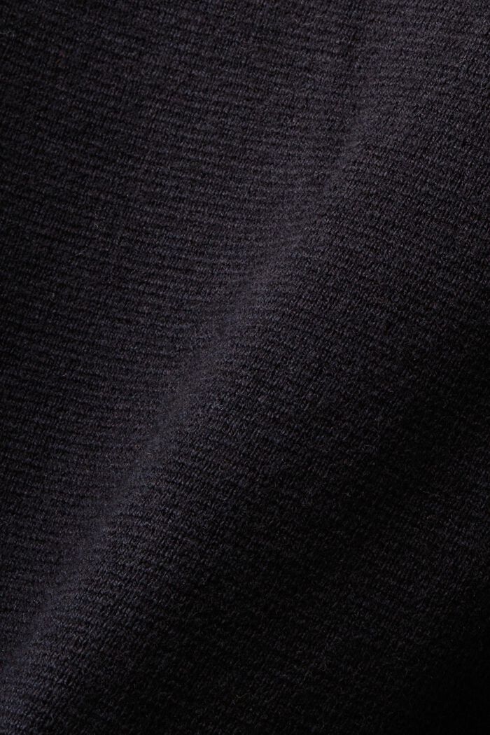 Cardigan i uldmiks med V-hals, ANTHRACITE, detail image number 4