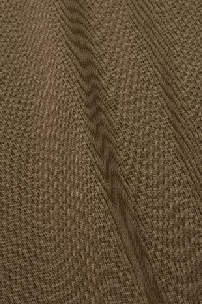 Løs T-shirt, 100 % bomuld, KHAKI GREEN, detail image number 5