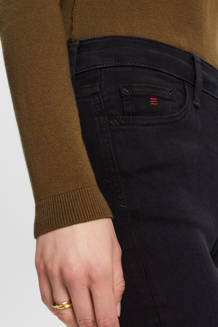 Skinny jeans med høj talje, BLACK DARK WASHED, detail image number 2
