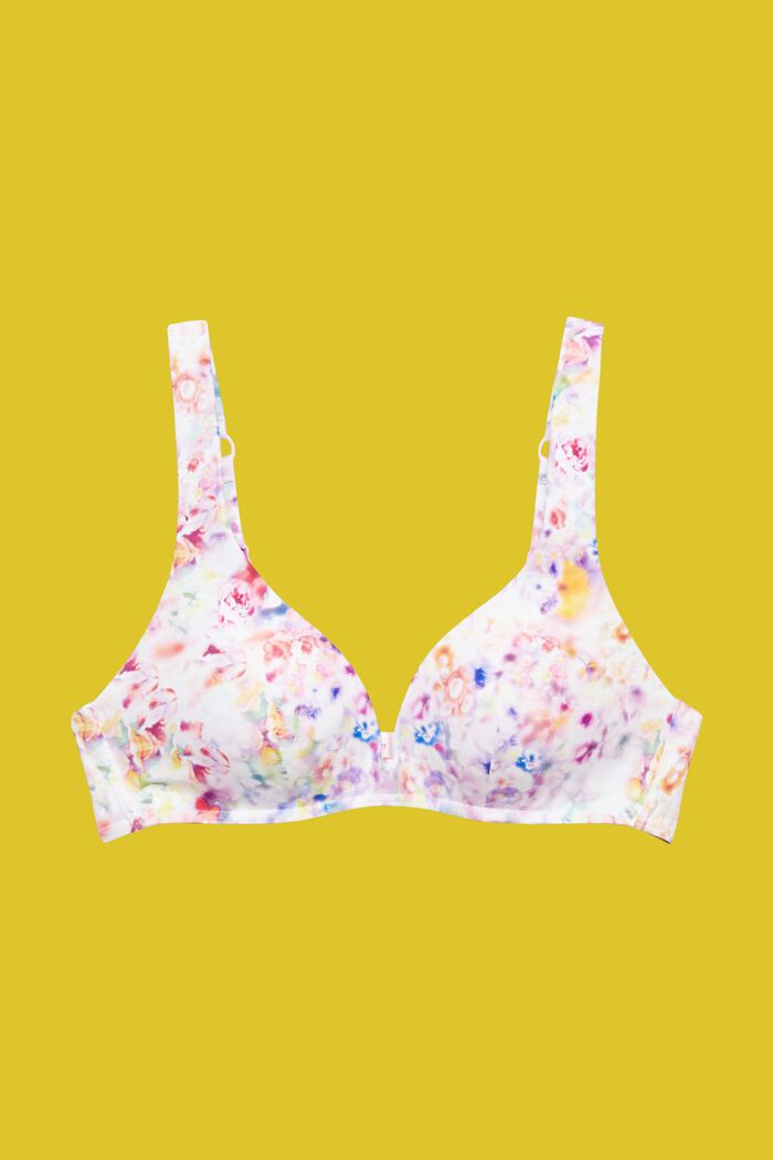 Polstret bikinitop med blomsterprint, TEAL BLUE, detail image number 4