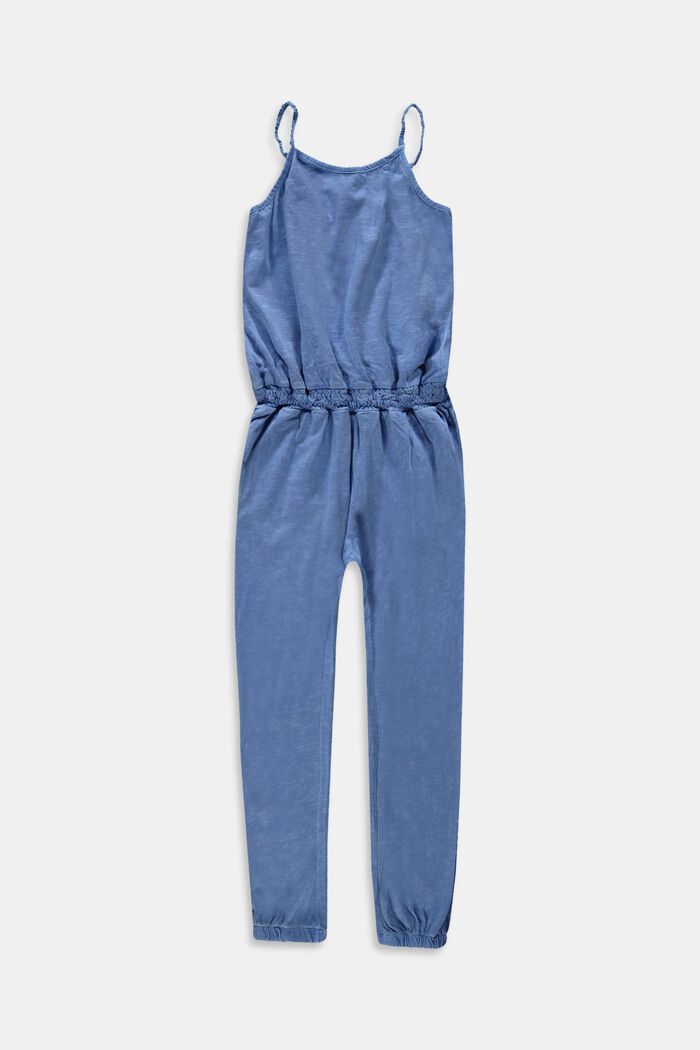 Jersey-overalls i 100% bomuld, BRIGHT BLUE, overview