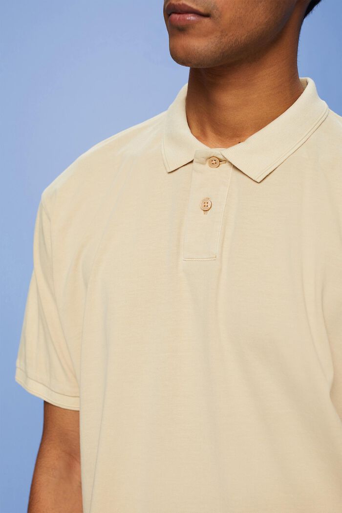 Poloskjorte i jersey, SAND, detail image number 2