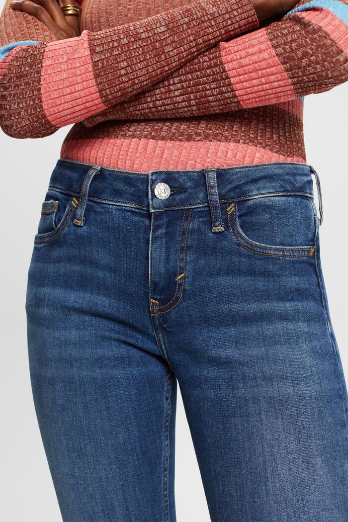 Skinny jeans med mellemhøj talje, BLUE MEDIUM WASHED, detail image number 2