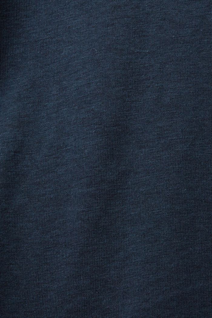 Langærmet jerseytop med knapper, PETROL BLUE, detail image number 4