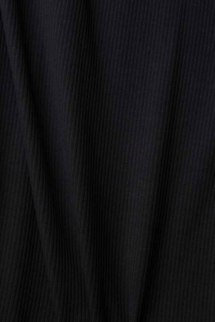 Kjole i ribstrik, BLACK, detail image number 5