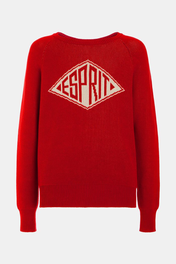Unisex-striksweater, RED, detail image number 7