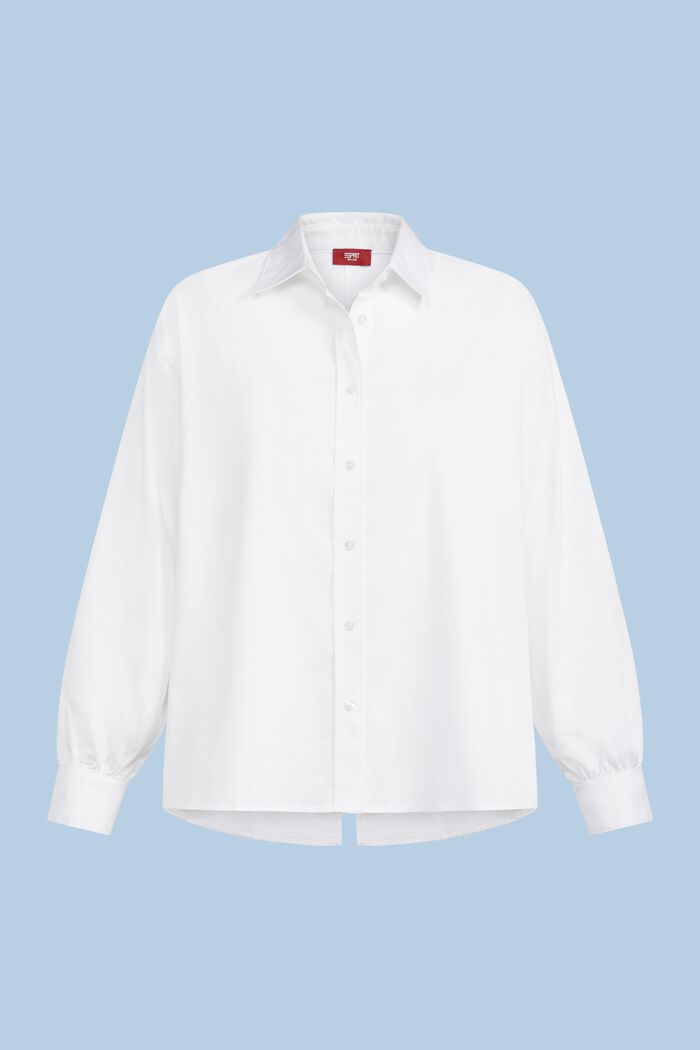 Skjorte med bindebånd bagpå, WHITE, detail image number 5