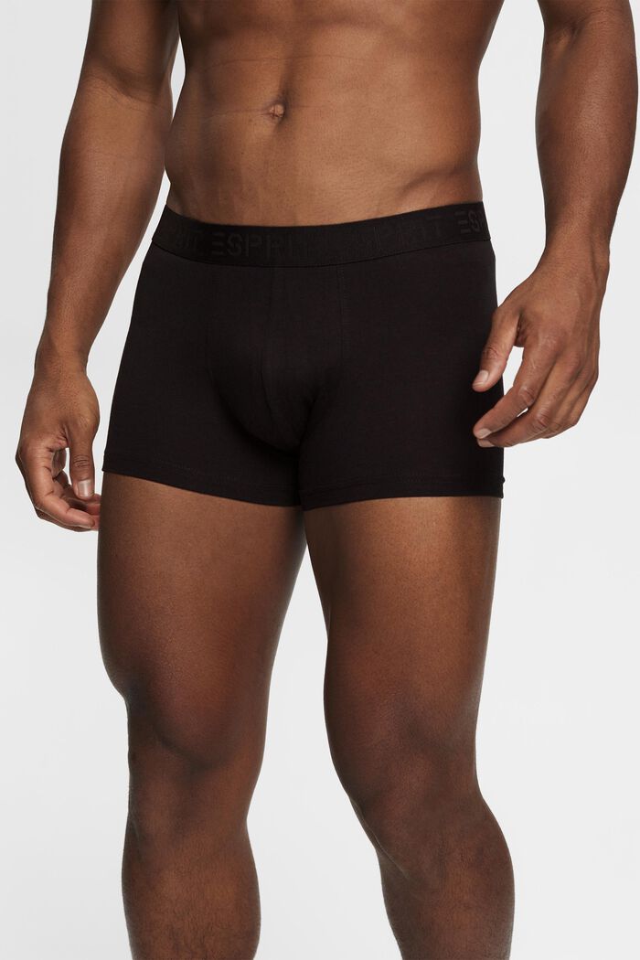 Multipakke med korte shorts i bomuldsstretch til mænd, BLACK, detail image number 1