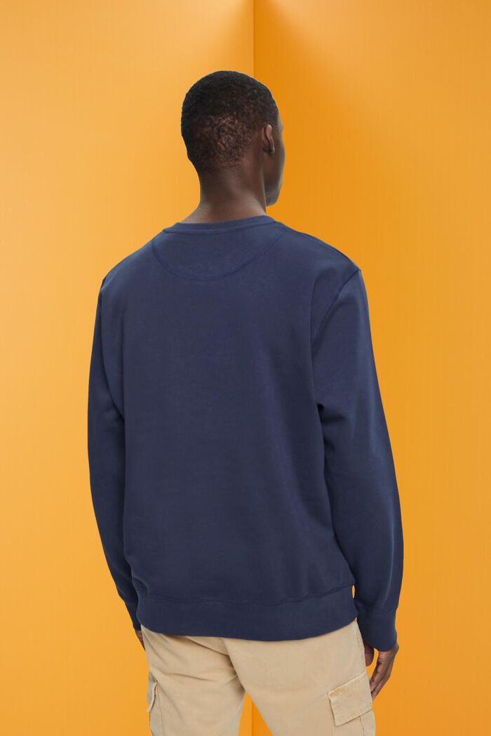 Sweatshirt med print på fronten, NAVY, detail image number 3