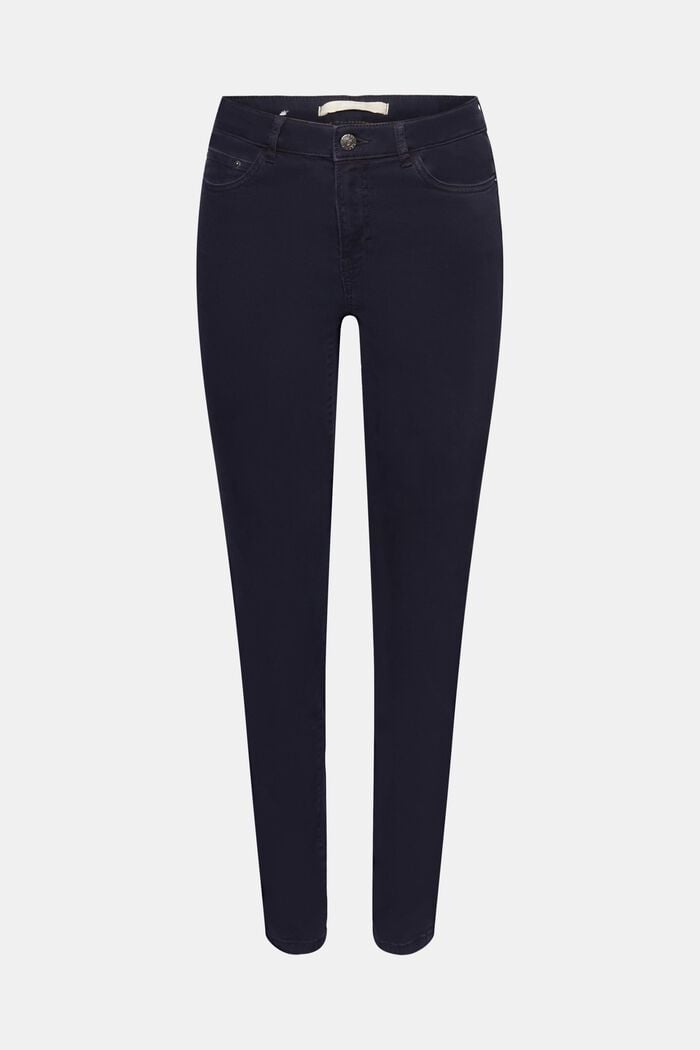 Skinny fit-bukser med mellemhøj talje, NAVY, detail image number 7