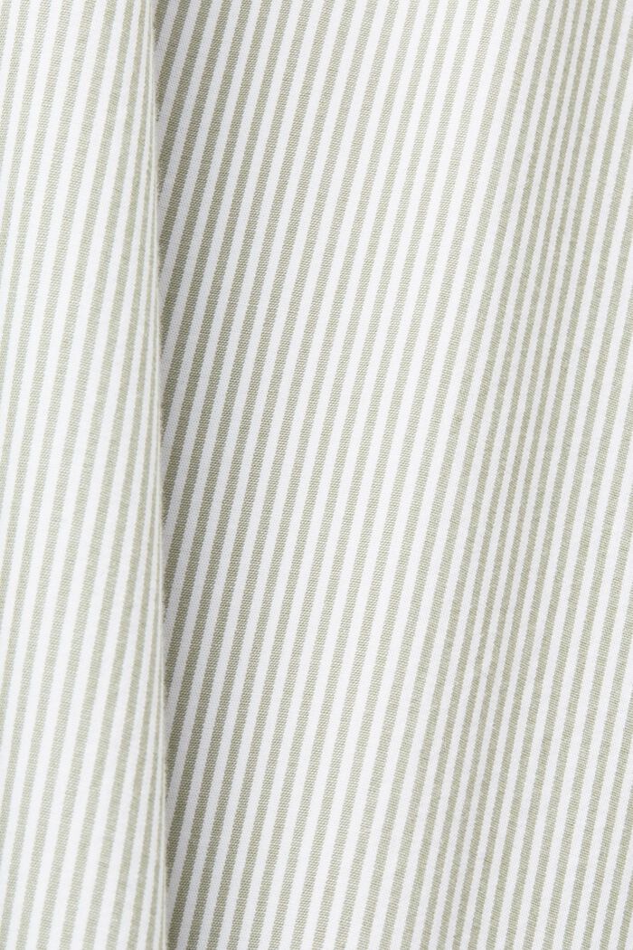 Nålestribet bomuldsskjorte med kinakrave, LIGHT KHAKI, detail image number 4
