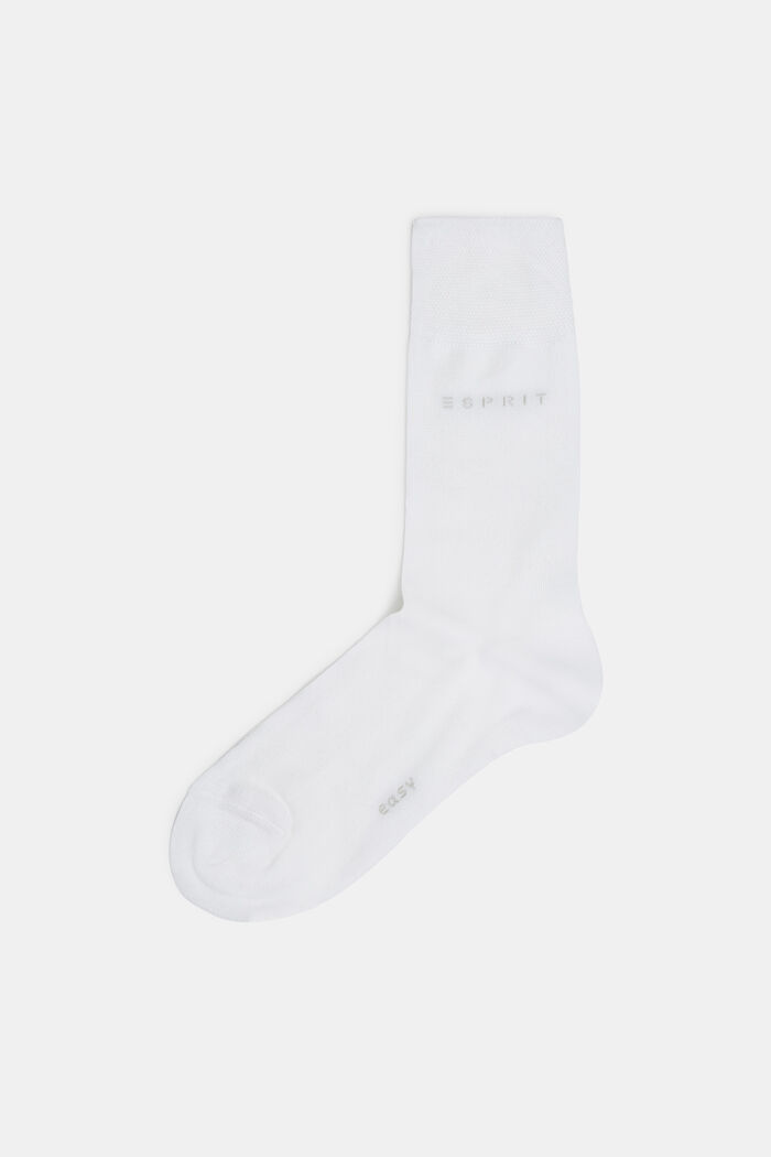 2-pak sokker, økologisk bomuldsmiks, WHITE, detail image number 0