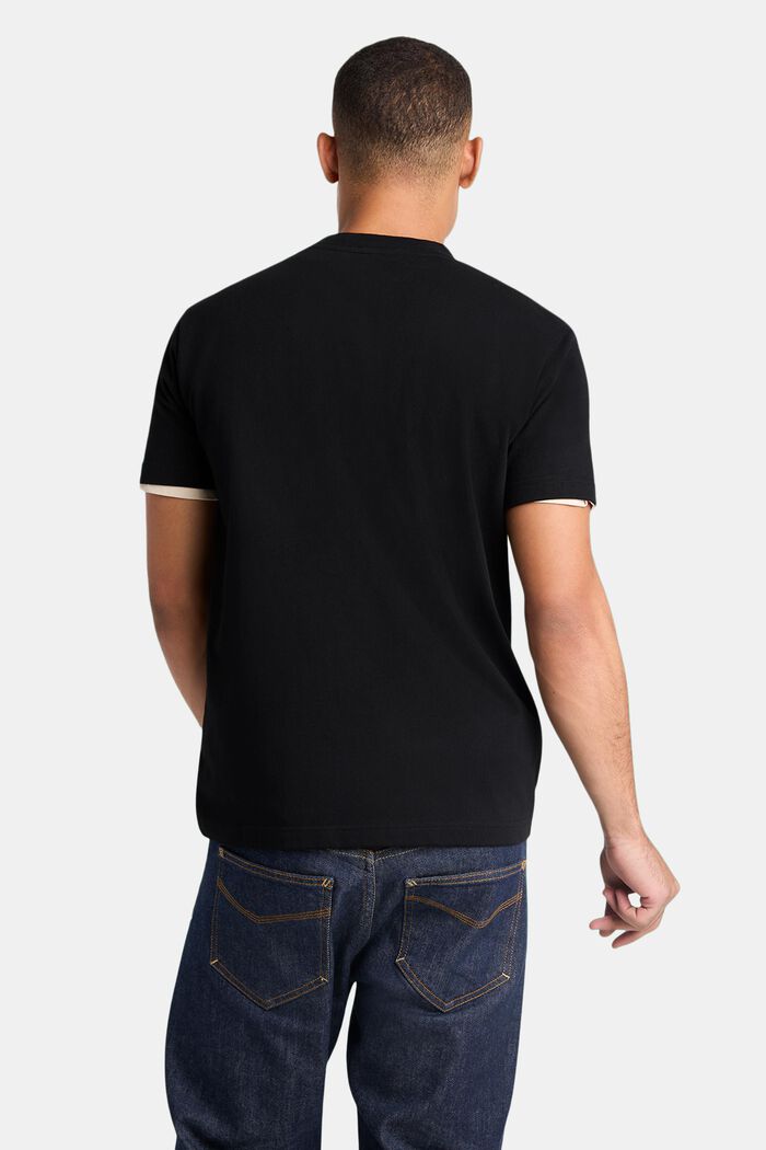 Unisex T-shirt i bomuldsjersey med logo, BLACK, detail image number 3