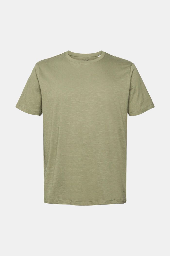 Jersey-T-shirt, 100% bomuld, KHAKI GREEN, detail image number 5
