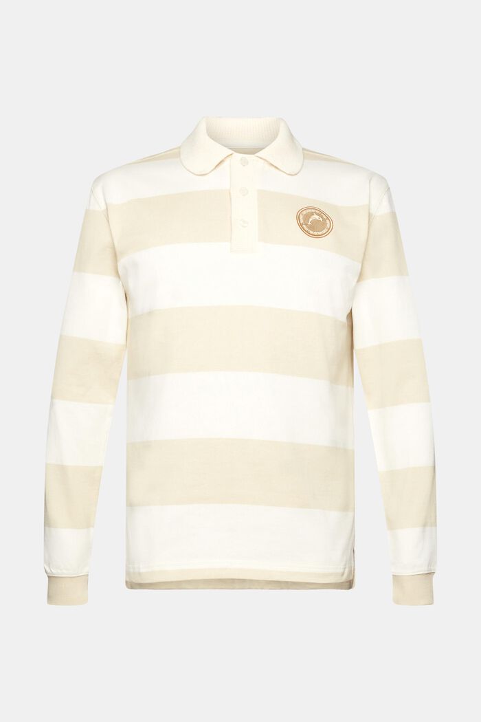 Stribet rugby-poloshirt, OFF WHITE, detail image number 6