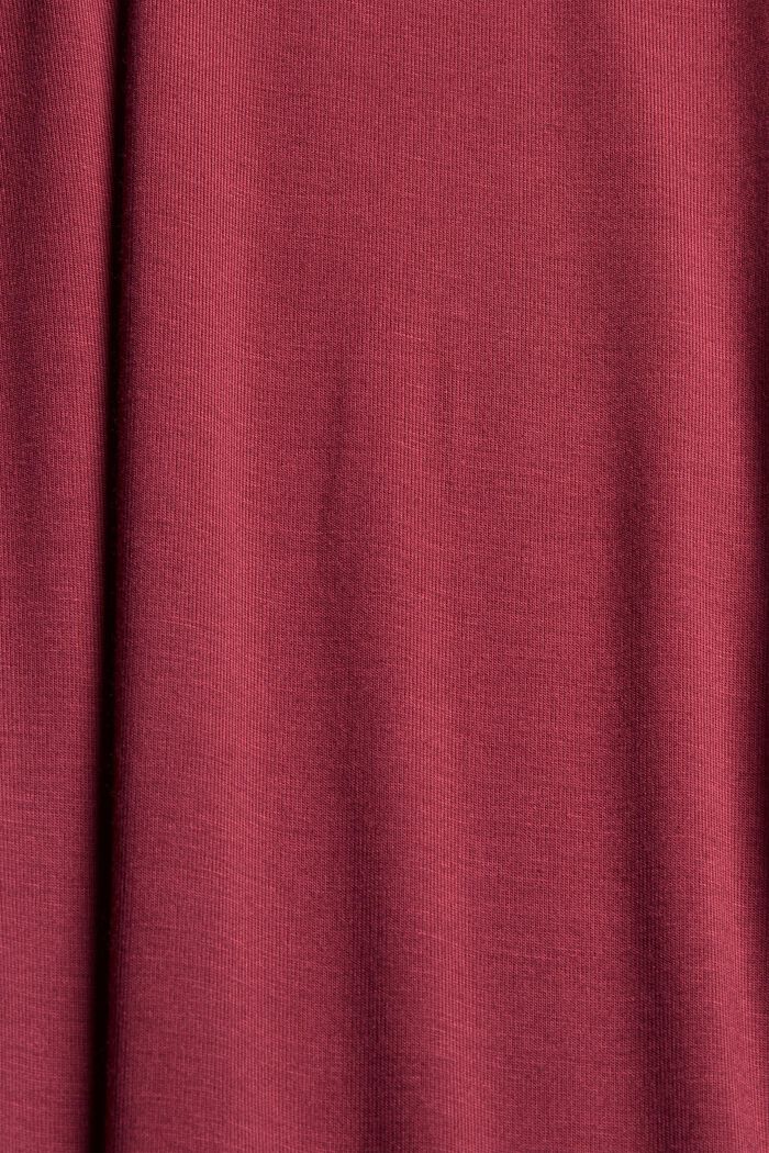 Jerseynatskjorte med LENZING™ ECOVERO™, DARK RED, detail image number 4