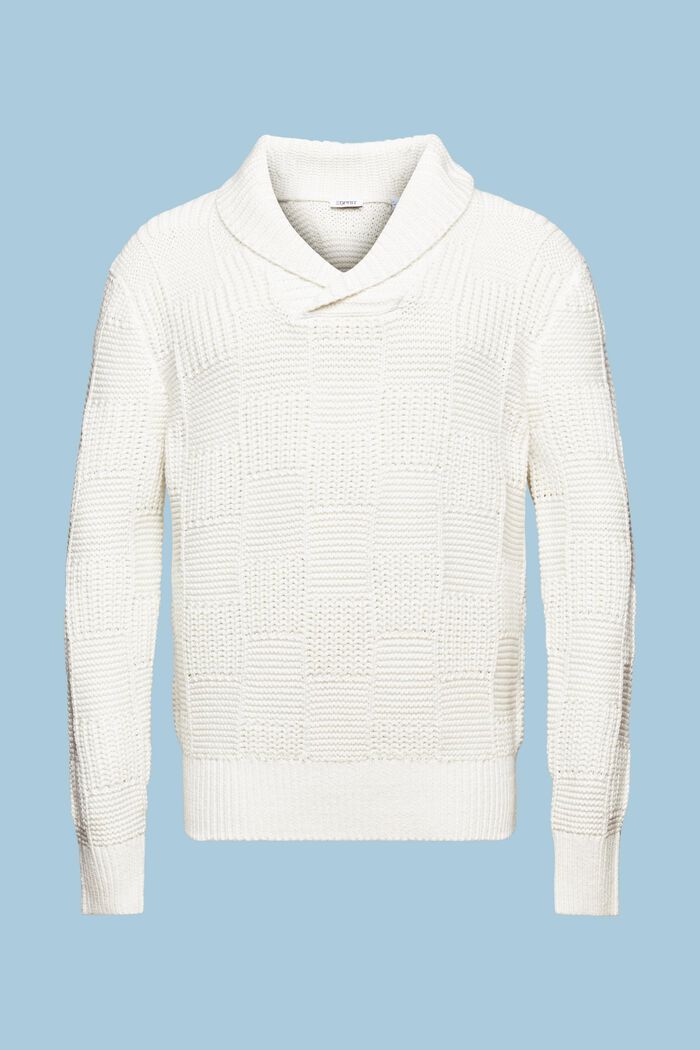 Sweater i chunky strik med sjalskrave, ICE, detail image number 7