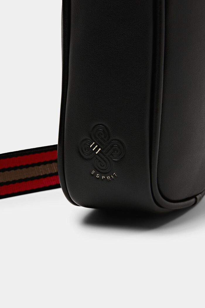 Crossbody-taske i imiteret læder, BLACK, detail image number 1