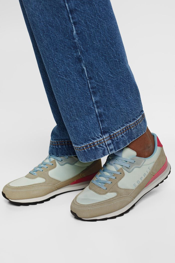 Multifarvede sneakers med ægte læder, PINK FUCHSIA, detail image number 5