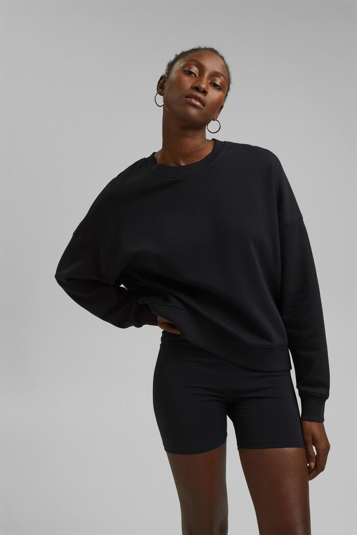 Sweatshirt i 100% økobomuld, BLACK, detail image number 0