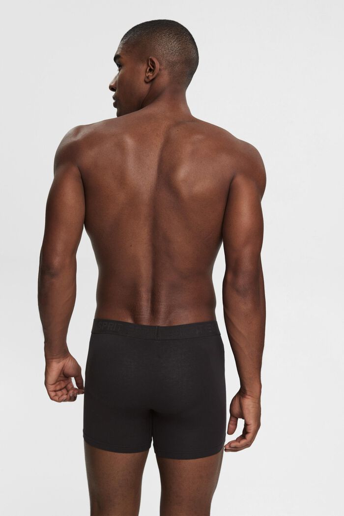 Multipakke med lange shorts i bomuldsstretch til mænd, BLACK, detail image number 3