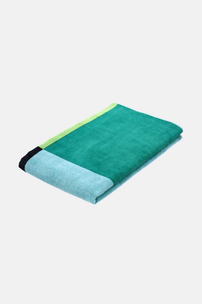 Strandhåndklæde i multifarvet blok-design, DEEP WATER, detail image number 2