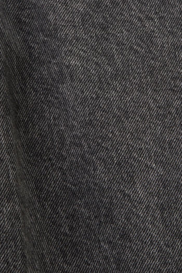 Retro-jeans med høj talje og vide ben, GREY DARK WASHED, detail image number 6