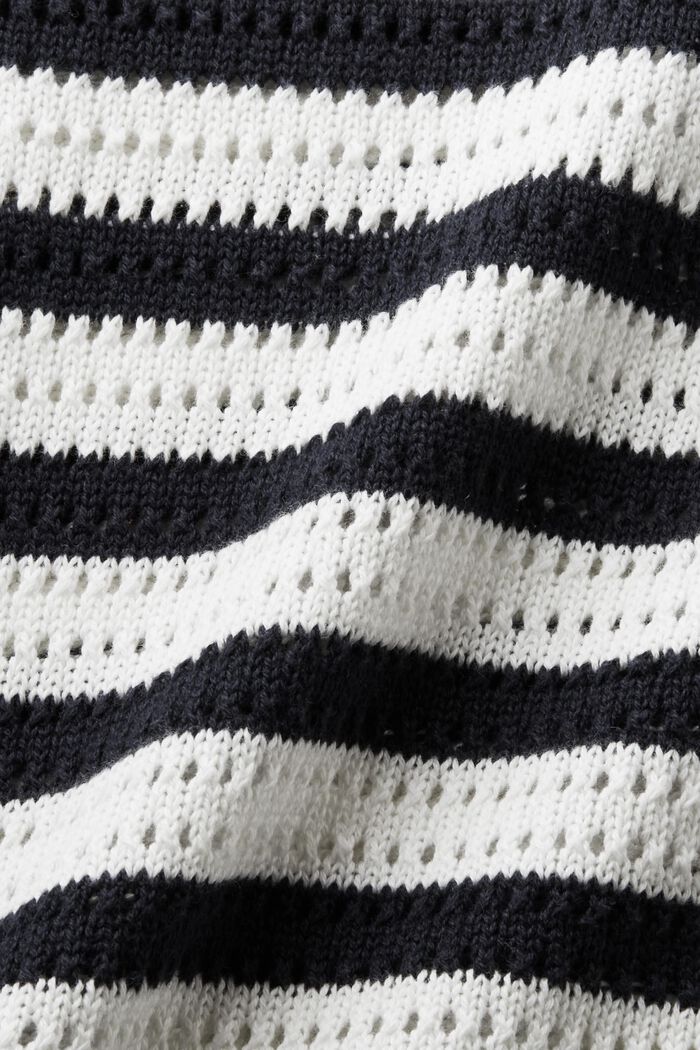 Stribet sweater i åben strik, OFF WHITE, detail image number 5