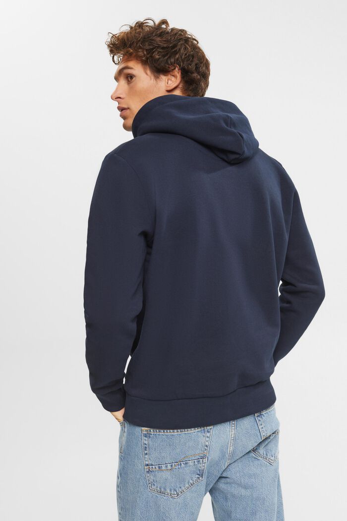 Genanvendte materialer: hoodie med broderet logo, NAVY, detail image number 3