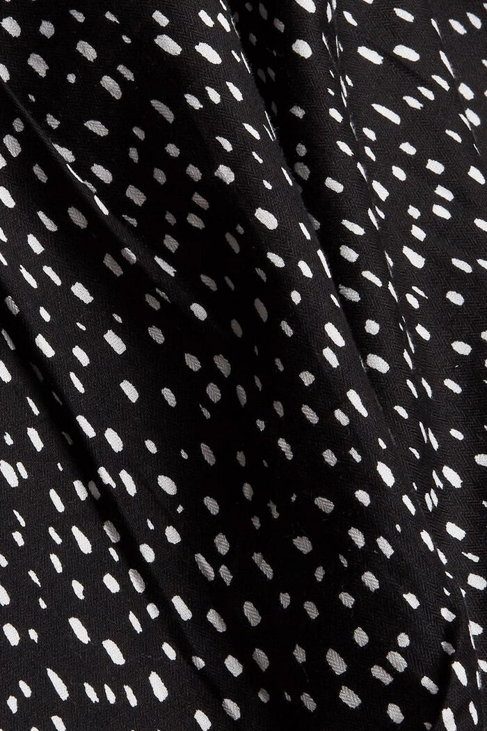 Mønstret bluse med broderi, BLACK, detail image number 1