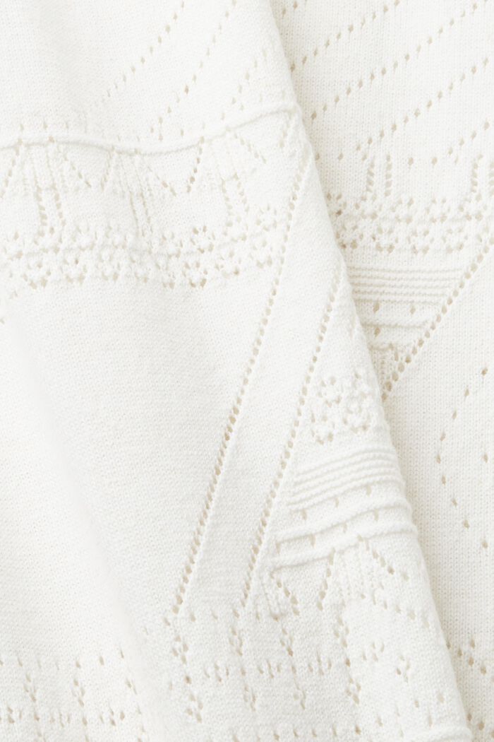Kortærmet sweater i hørmiks, WHITE, detail image number 5