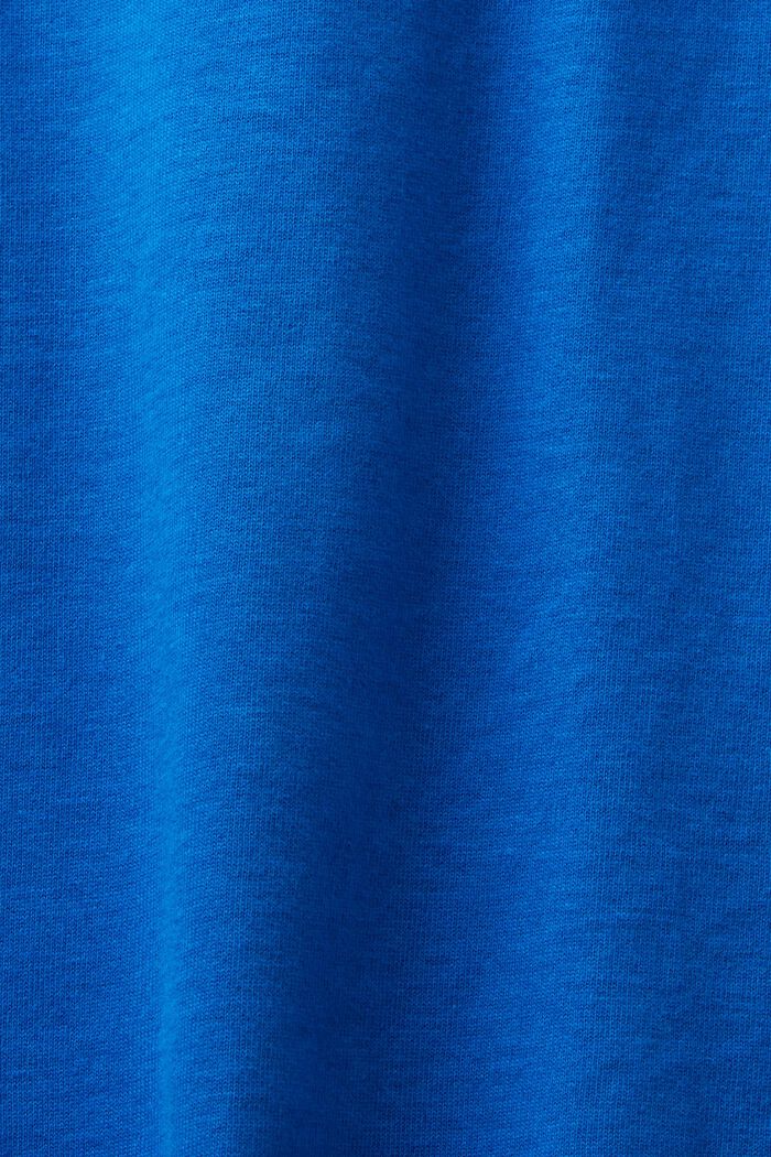 Langærmet top i økologisk bomuld, BRIGHT BLUE, detail image number 5