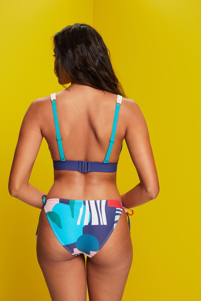 Polstret bikinitop med farveblok-design, TEAL GREEN, detail image number 2
