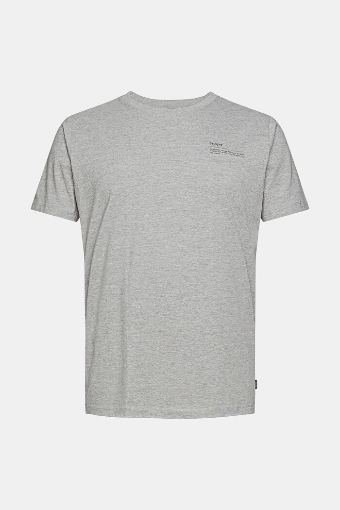 Jersey-T-shirt af økologisk bomuldsblanding med print, MEDIUM GREY, detail image number 5