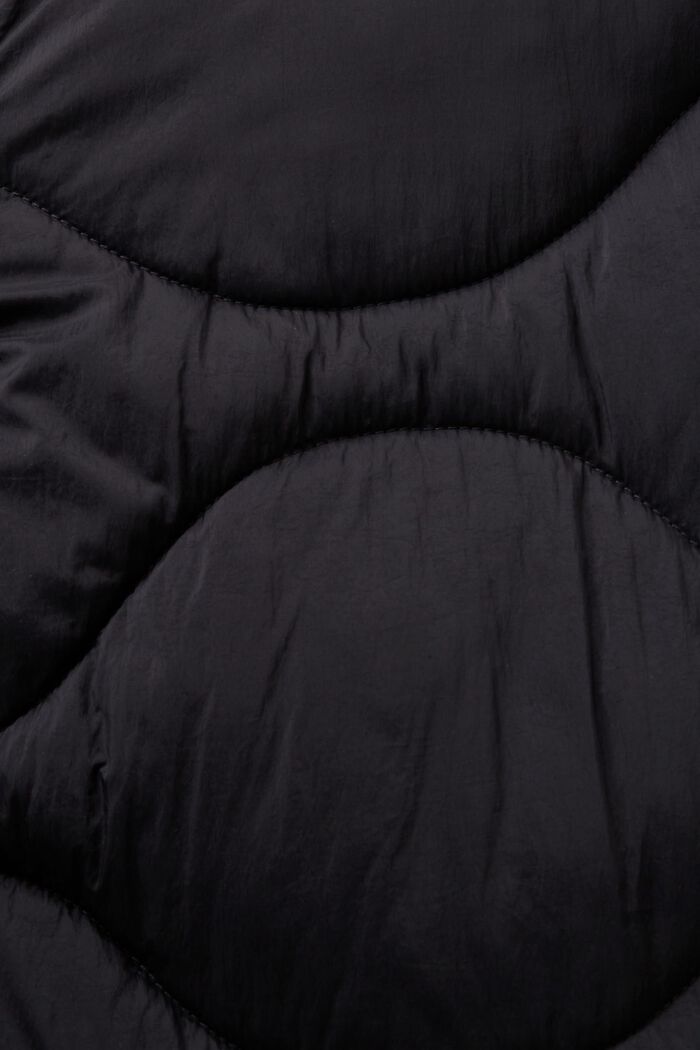 Quiltet jakke med hætte, BLACK, detail image number 5